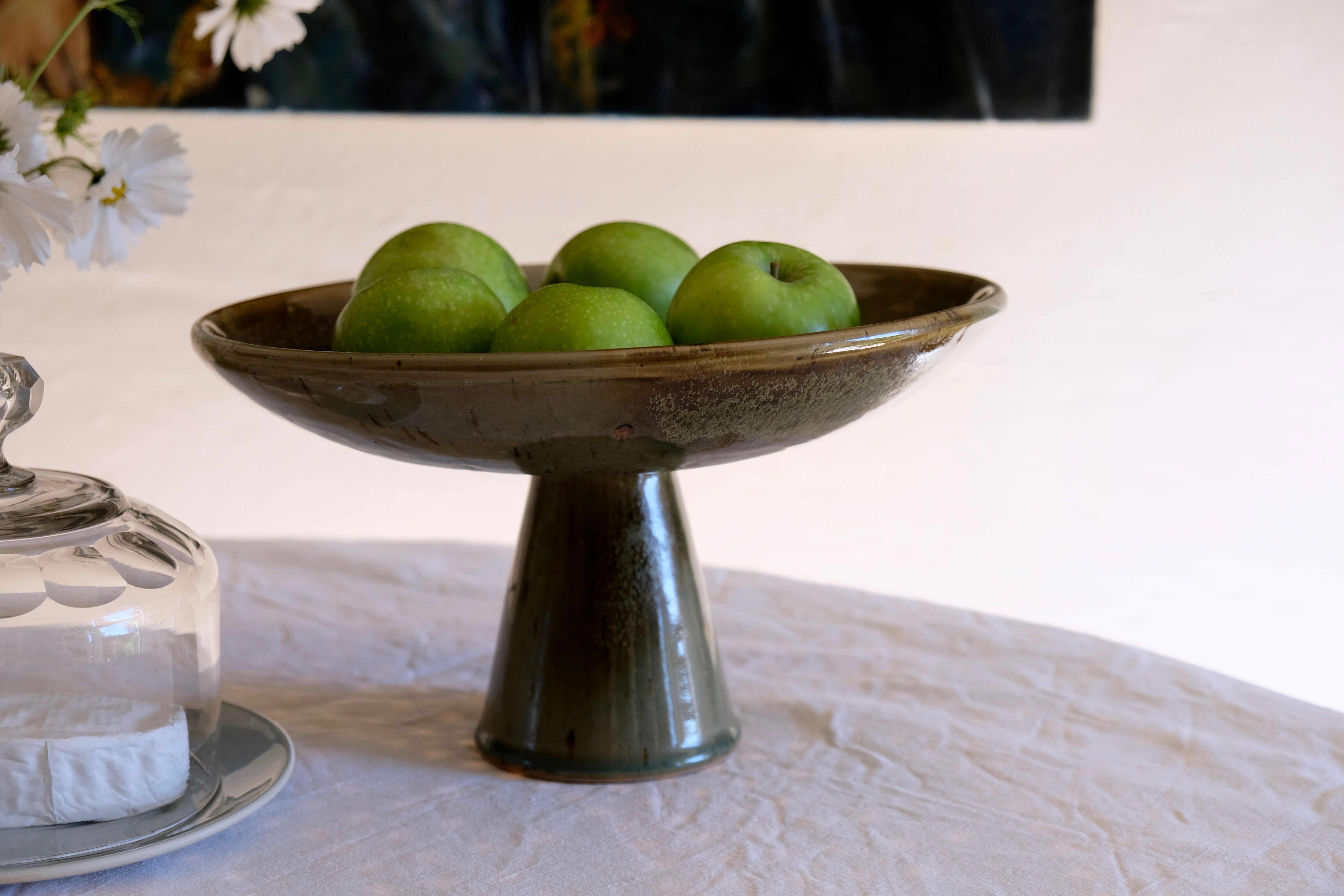 Compotier display ceramic cakes Japan 1950 unique piece