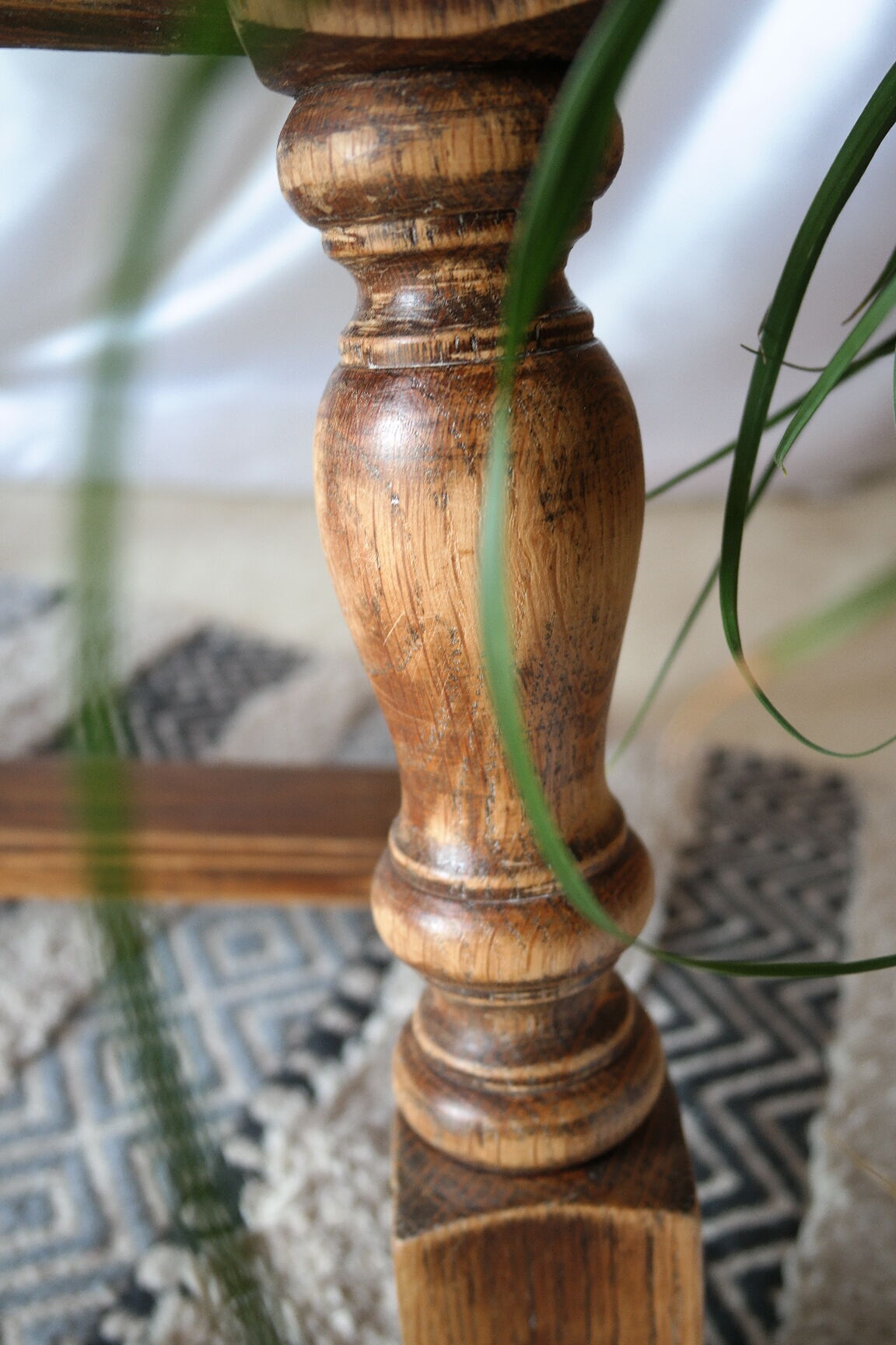 Country coffee table western vintage oak
