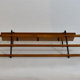 Scandinavian wall coat rack teak 1960