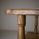 Swivel armchair in carved oak with ball bearings, early 20th century.