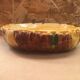 Old vallauris style ceramic ashtray trunk shape vintage wood