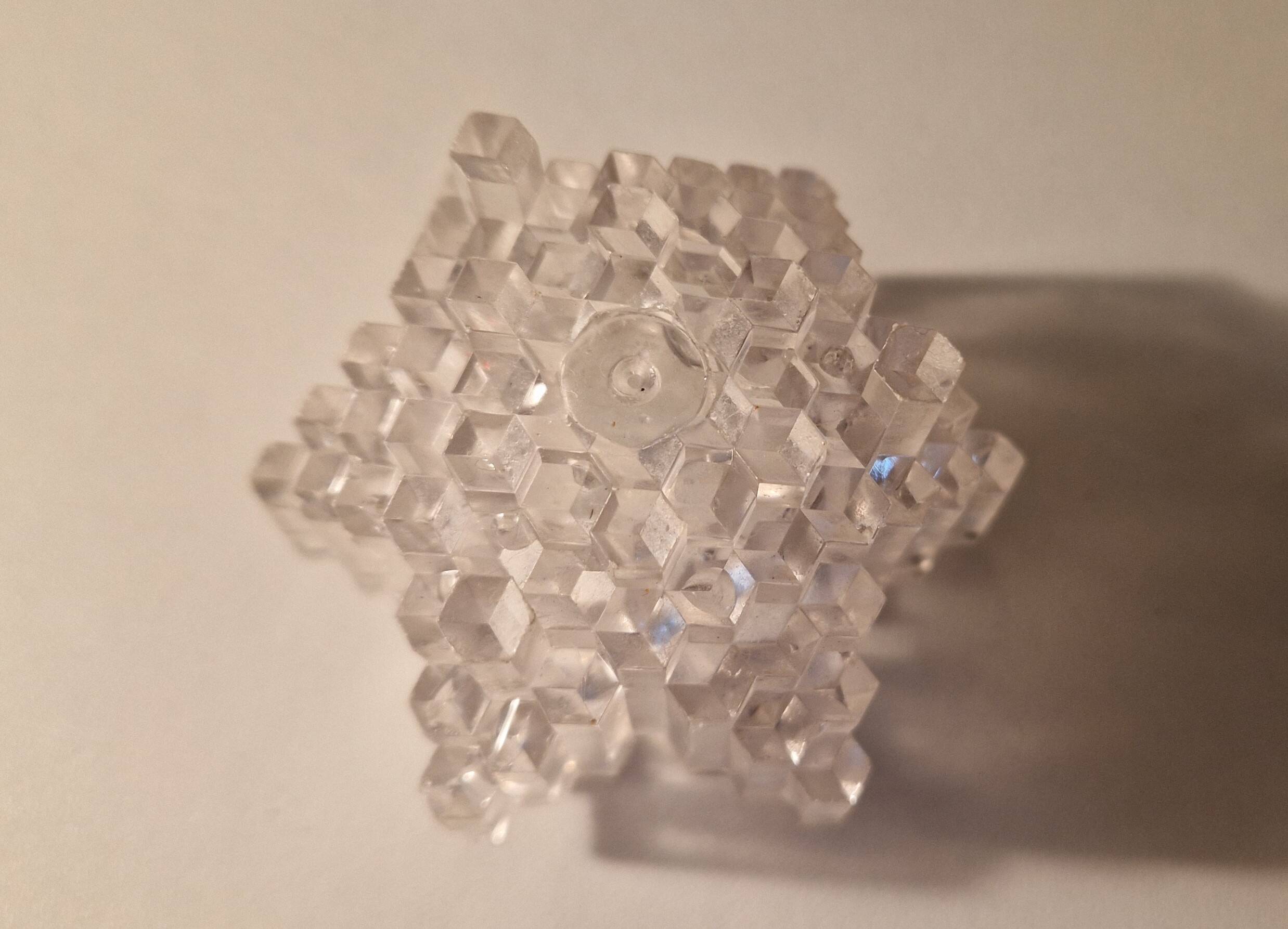 4 vintage plexiglass ice style candle holders 1980