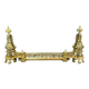 Paire de chenets en bronze doré, style Louis XVI, XIXe Siècle