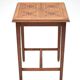 Wood table with marquetry, table with an antique parquet top, antique table.