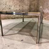 Table in chrome and brass