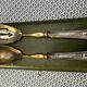 Silver and Vermeil Salad Serving Set, Art Nouveau Period