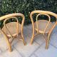 Vintage bamboo chairs and caning