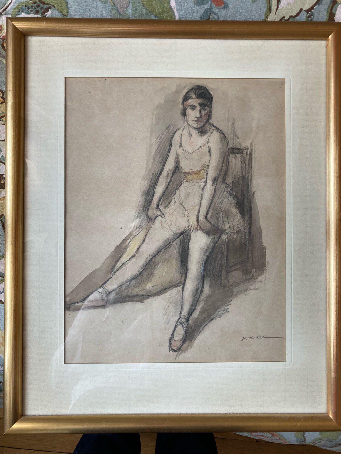Dessin danseuse dans sa loge - Charle Emmanuel Jodelet