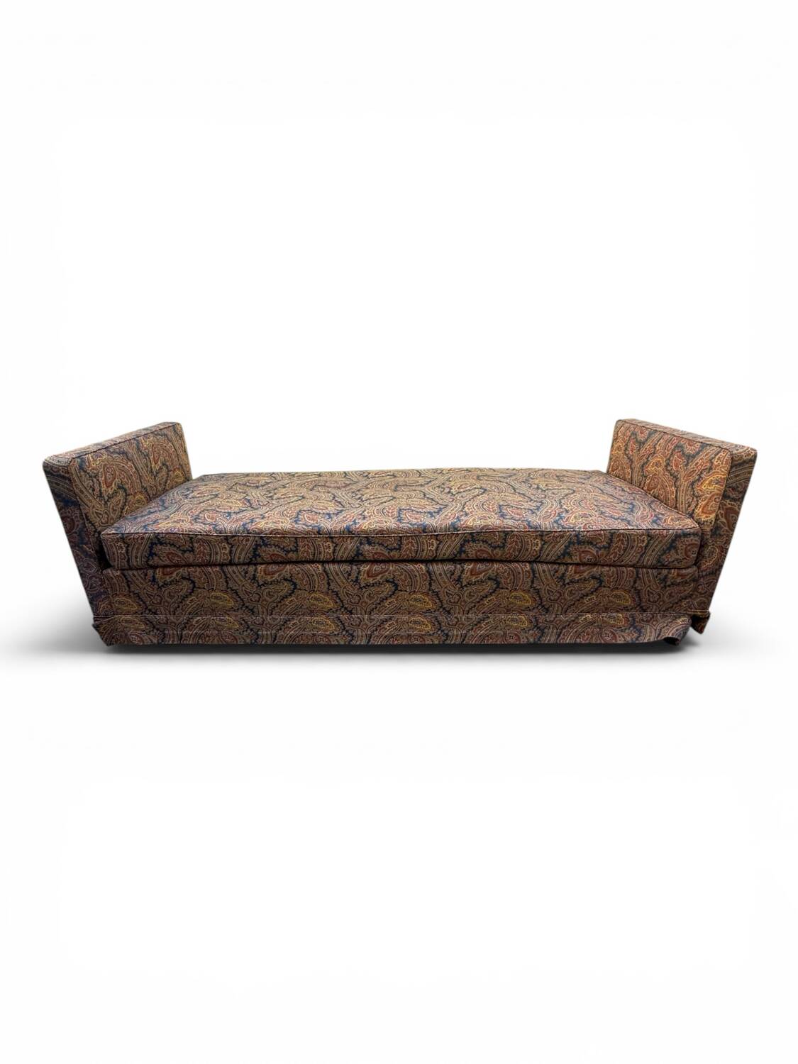 Vintage upholstered 2-seater sofa – embroidered cashmere fabric