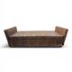 Vintage upholstered 2-seater sofa – embroidered cashmere fabric