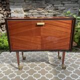 Bar cabinet on wheels