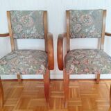 Set of 2 bridge armchairs from the 1960s.