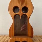 Vintage owl money box in solid pine