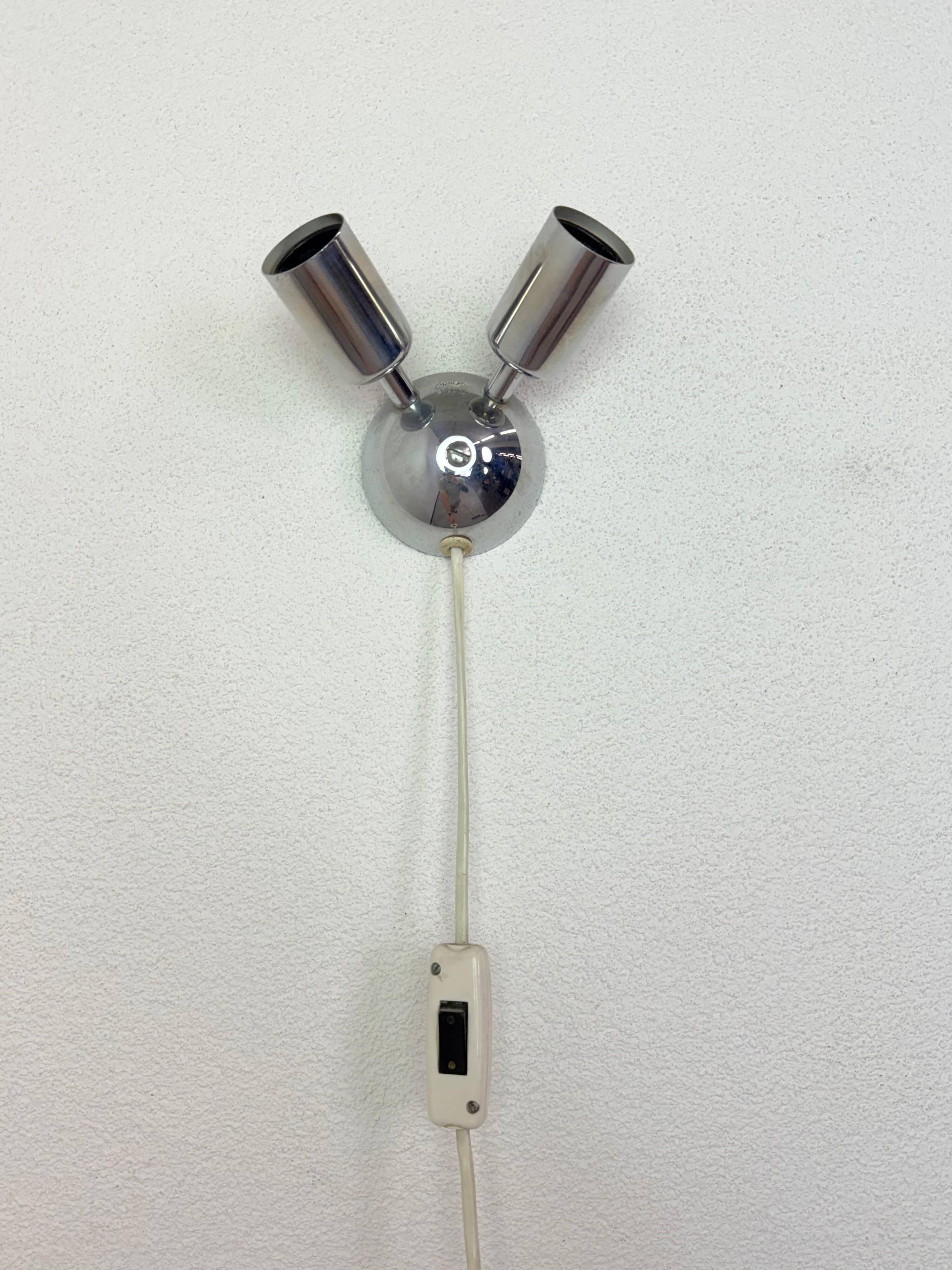 Mid-century modern wall lamp signed Drupol