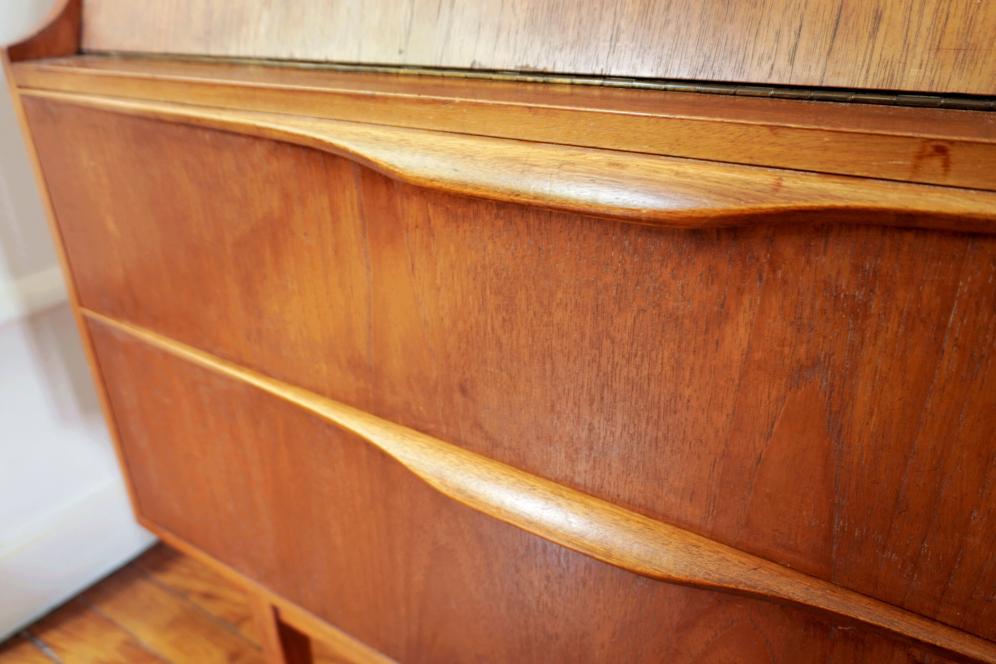 Vintage Scandinavian secretary in teak