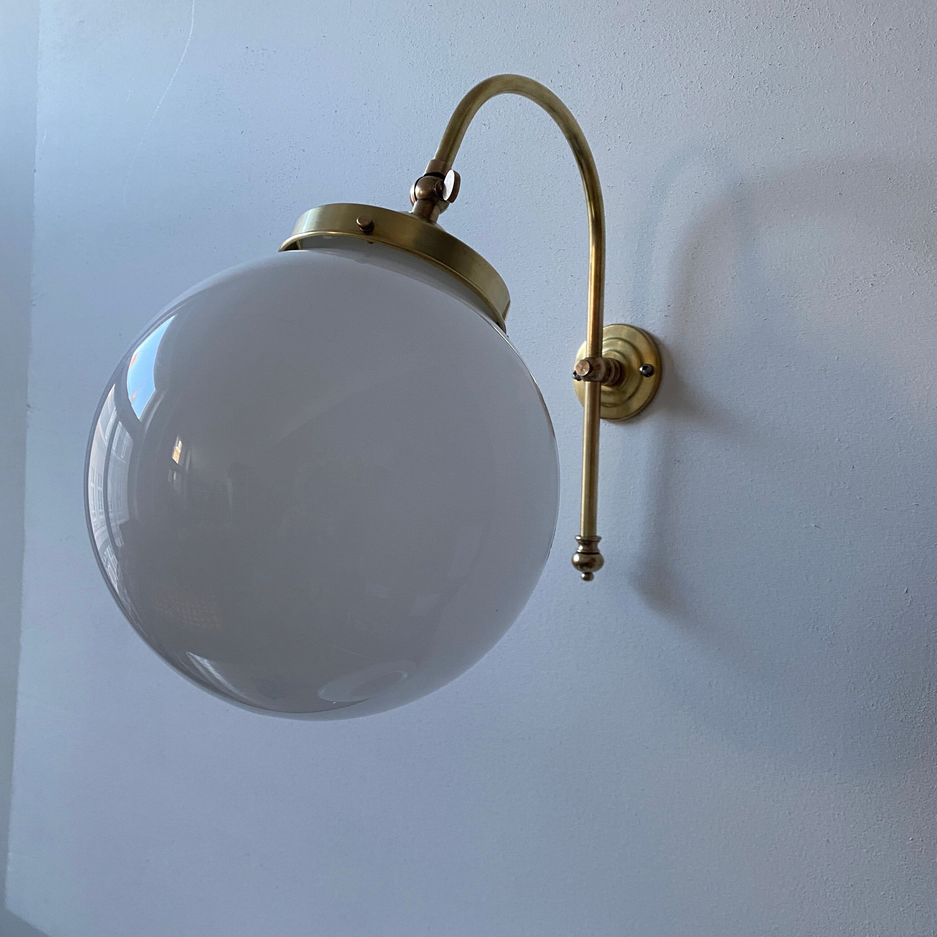 Lot 2 vintage opaline wall lamps