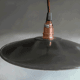 Suspension tôle émaillée noire vintage