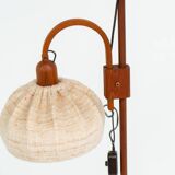 Lampadaire sculptural en teck de Domus (Allemagne, années 1970).
