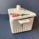 Beurrier en porcelaine fleuri