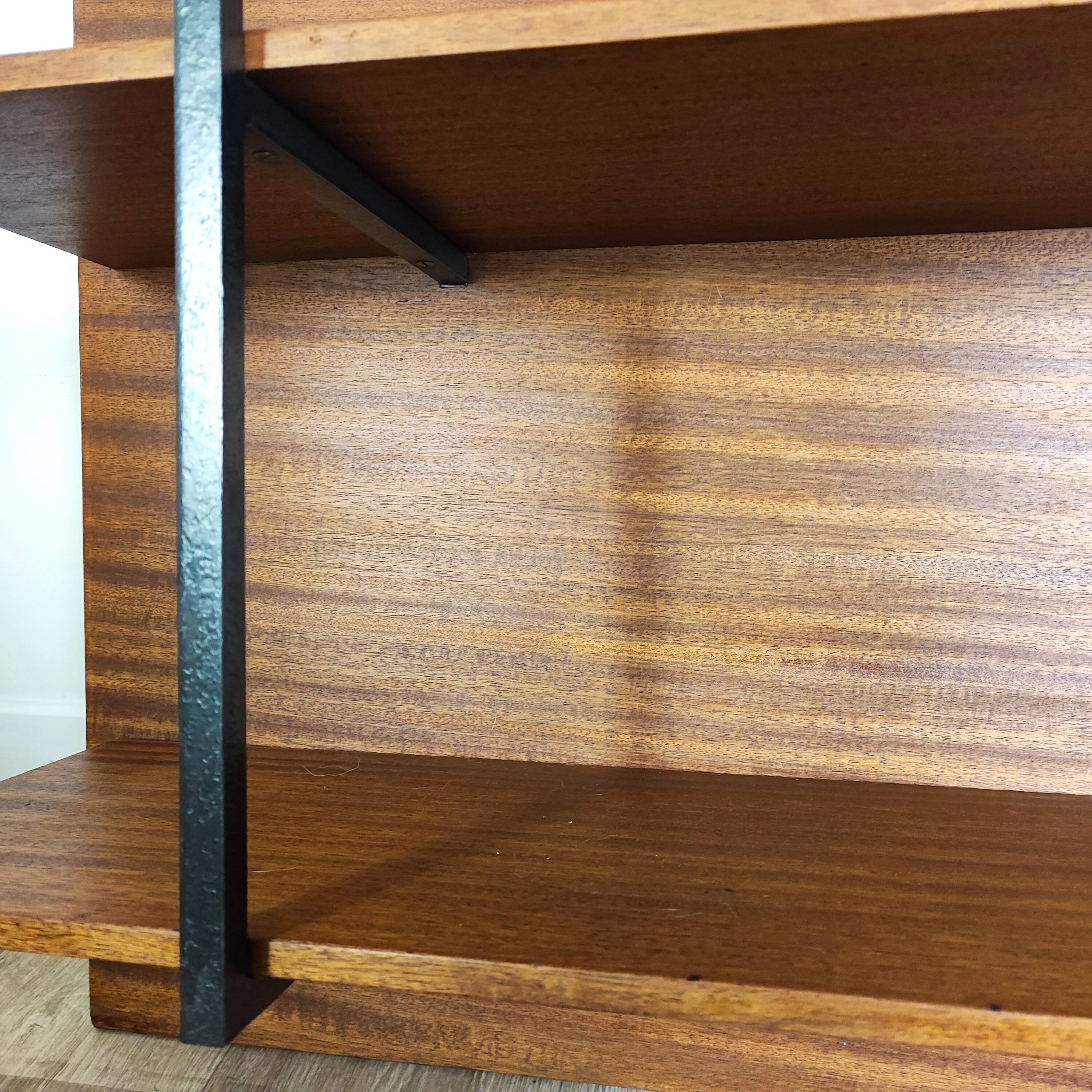 60' wall-mounted bookcase shelf