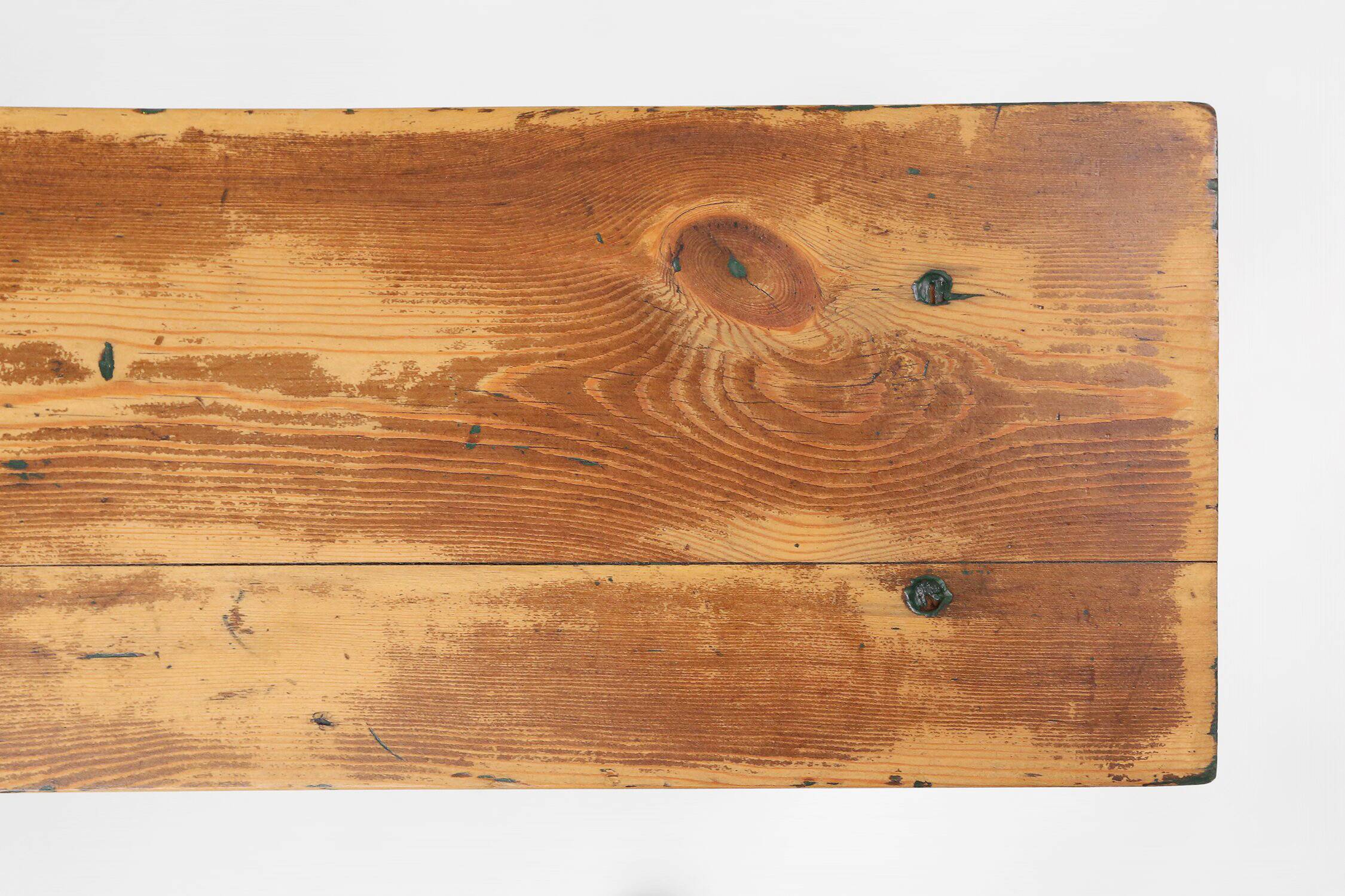 Mid-Century Rustic Wooden Bench, France, 1900s