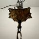 Bronze Crystal Beaded Light Pendant 1940’s