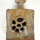 Brutalist stoneware vase with openwork decoration, Denmark, 1970.