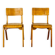 2 school chairs from the 1960s