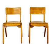 2 school chairs from the 1960s