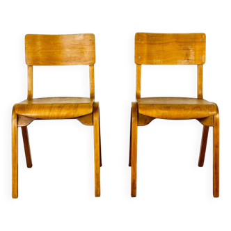 2 school chairs 1960