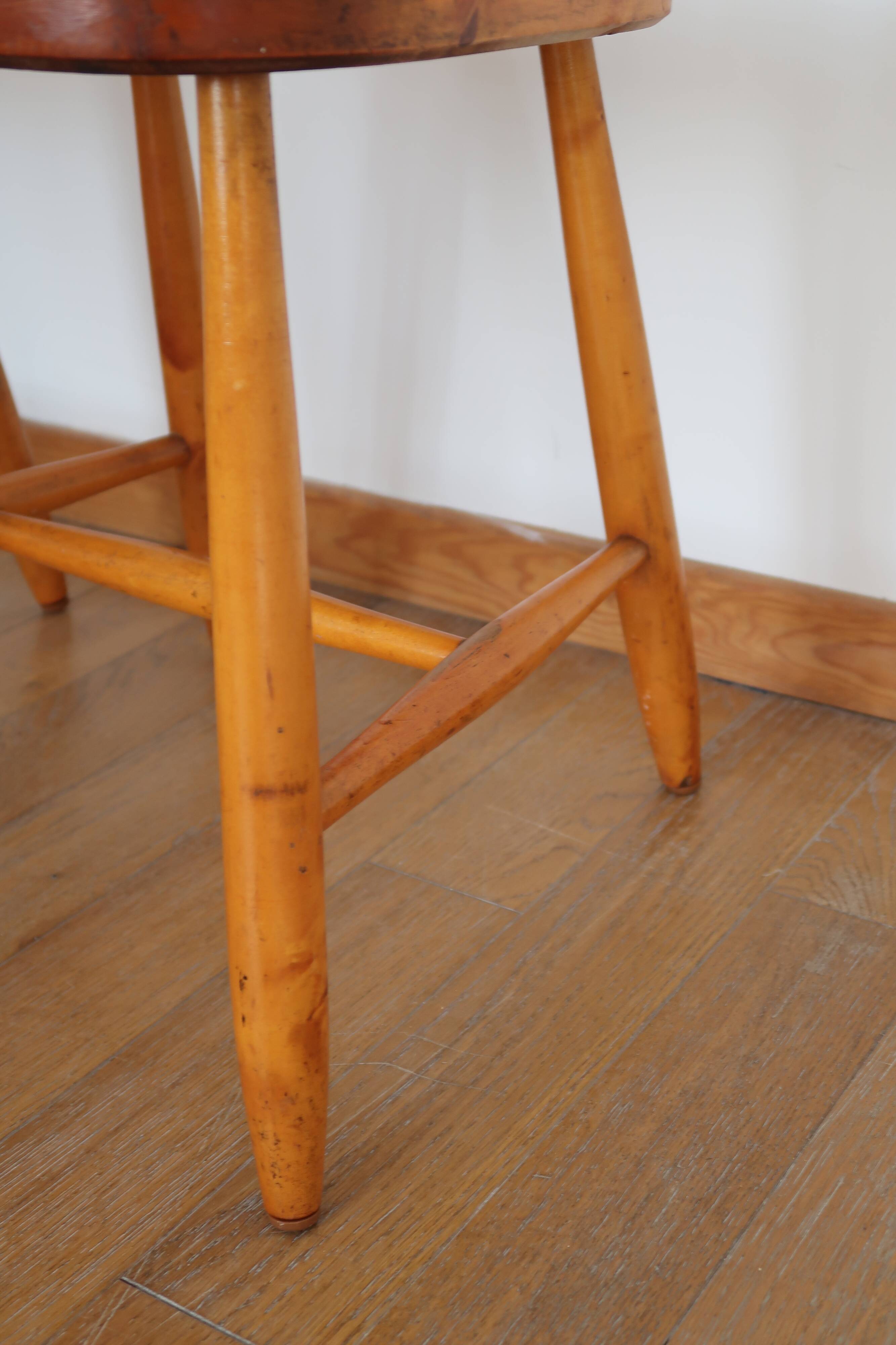 4 Scandinavian beech chairs