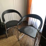 Set of chrome chairs