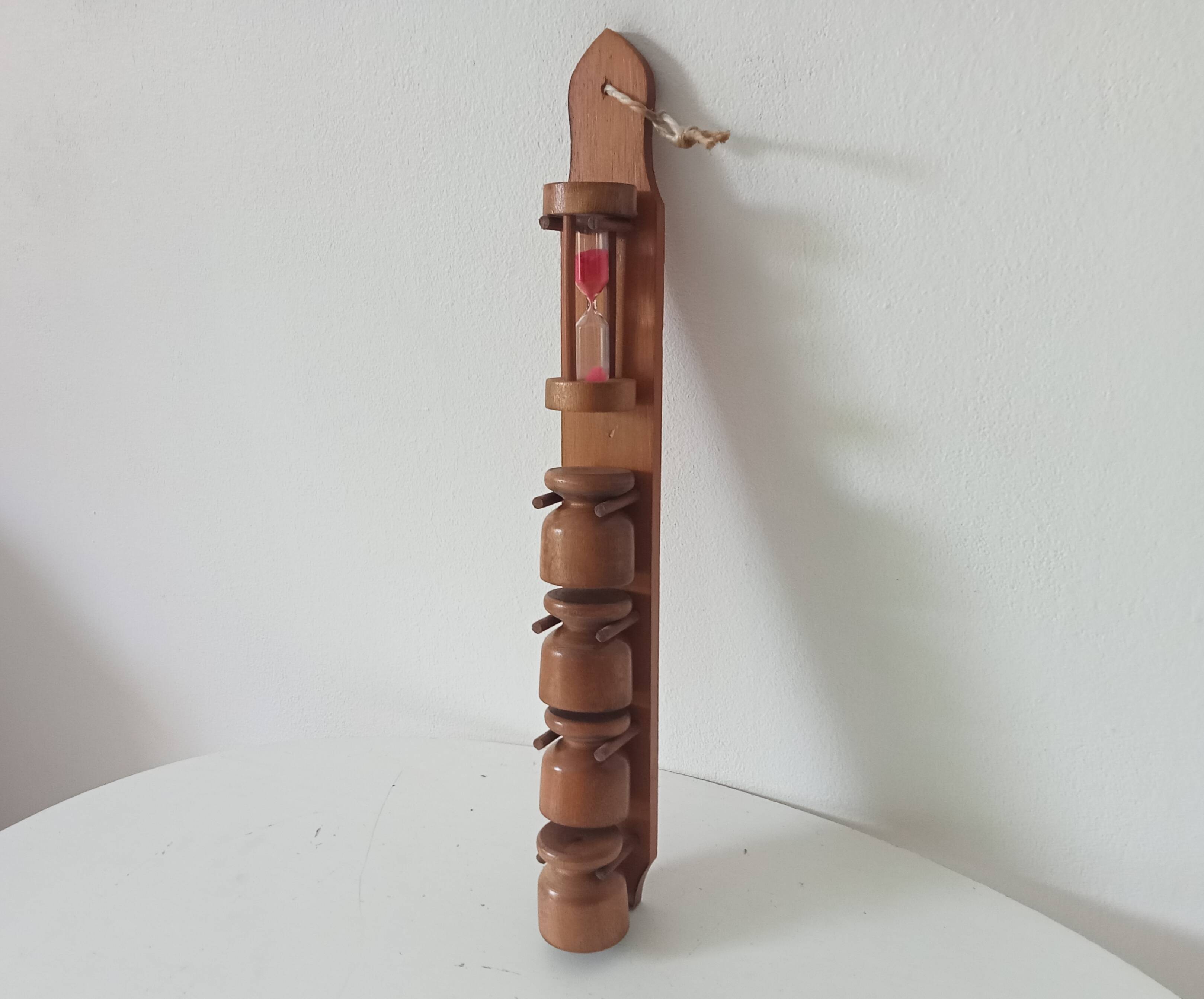 Vintage wooden egg cup from the 70s