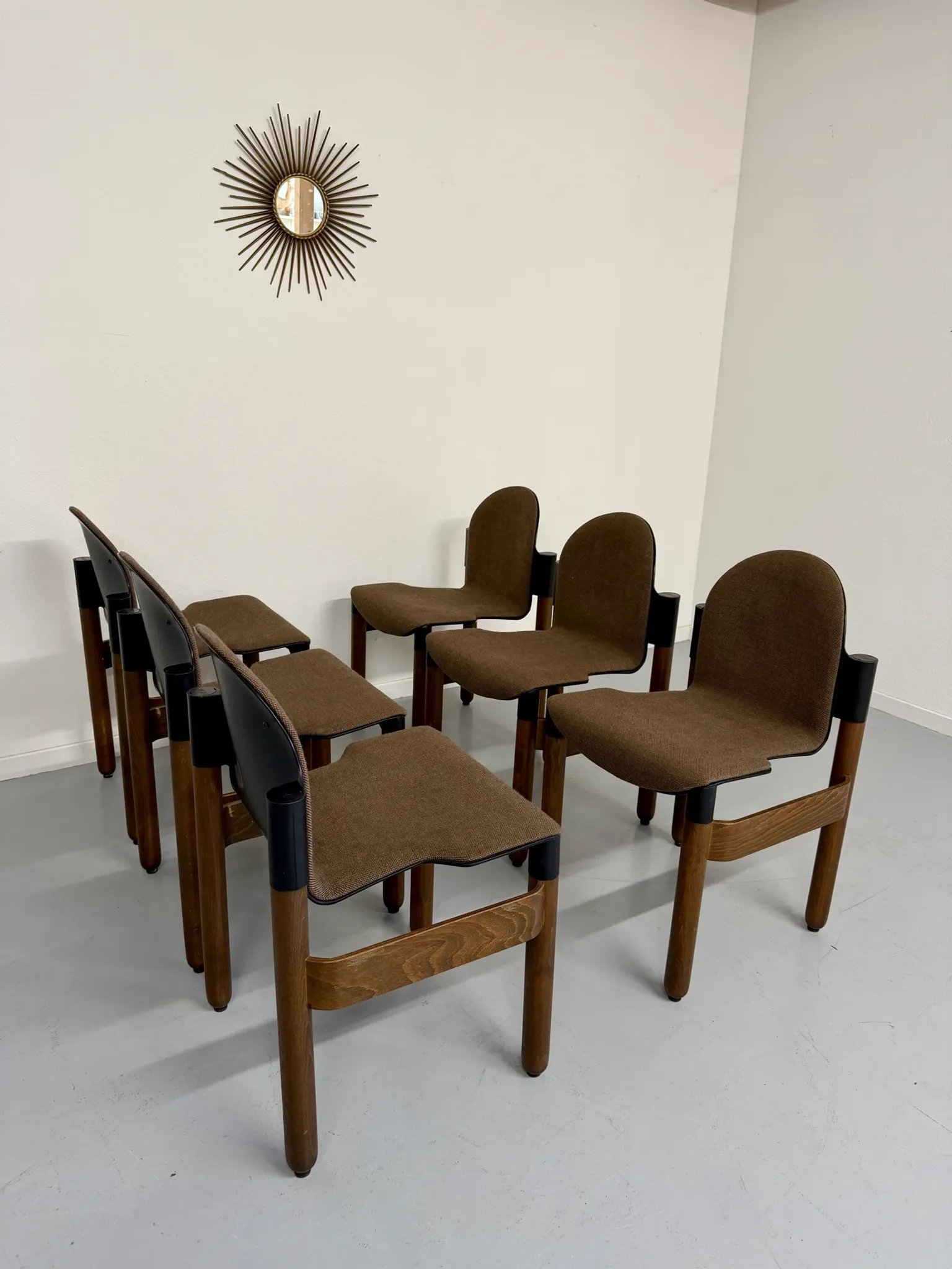 Set of 6 postmodern Thonet Flex chairs designed by Gerd Lange, vintage 80s.