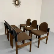 Set of 6 postmodern Thonet Flex chairs designed by Gerd Lange, vintage 80s.