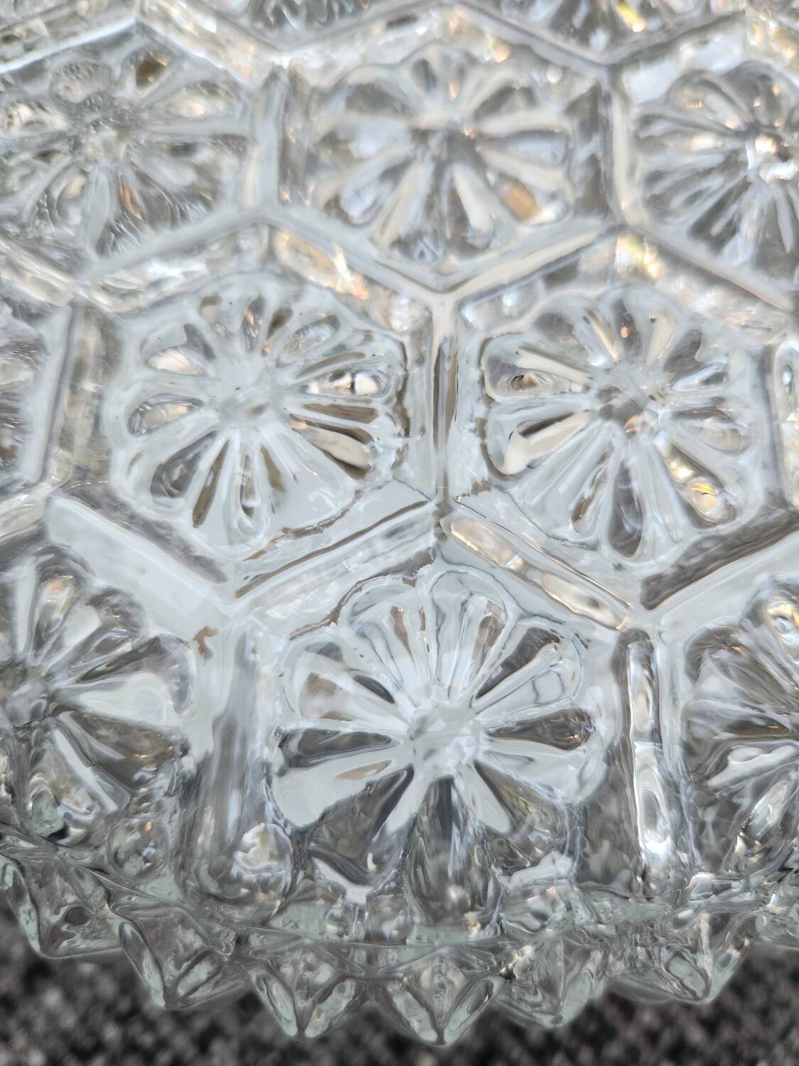 Plafonnier en verre vintage