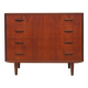 Commode en teck, design danois, années 1970, production : Danemark