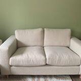 2-seater bouclé fabric sofa