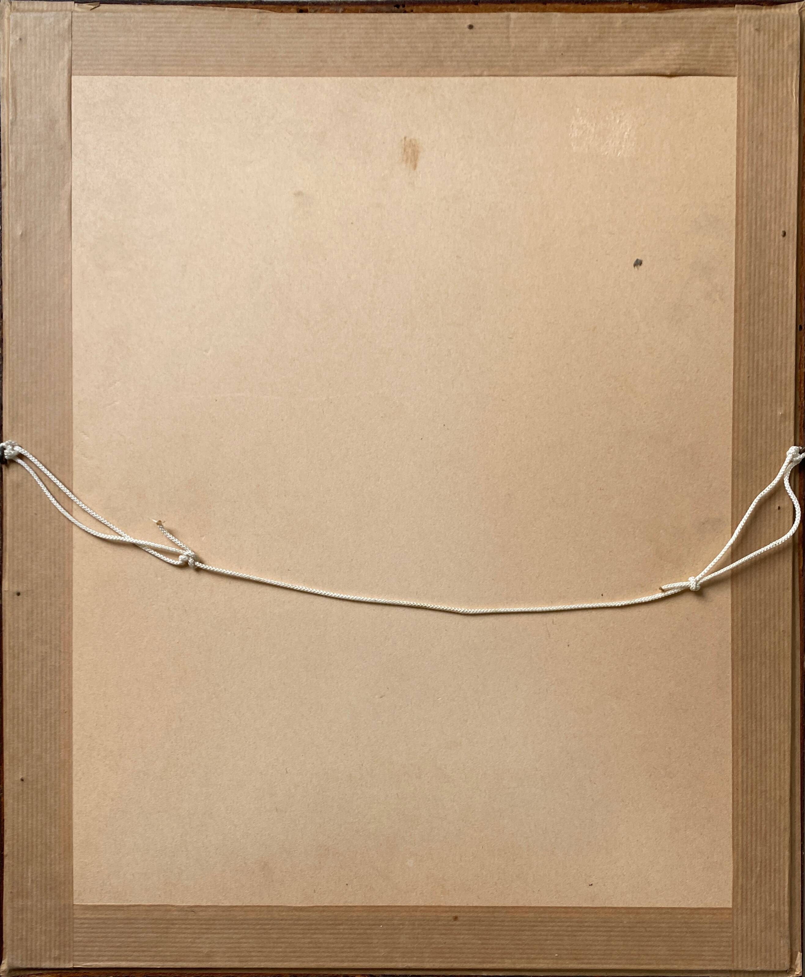 Painting drawing and flange "Young smiling woman" 30's signed L. George