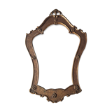 Cadre ancien en bois sculpté doré style baroque Louis XV feuillure 33 x 43