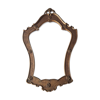 Old frame in gilded carved wood baroque style Louis XV foliage 33 x 43