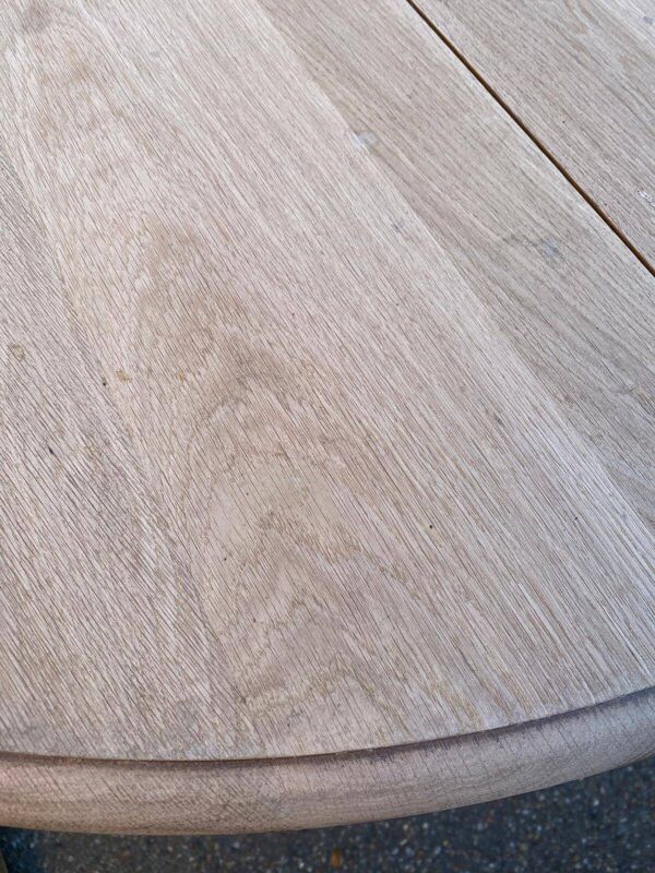 Table à manger ronde extensible Louis Philippe à volets rénovée 105cm