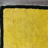 Handcrafted traditional Berber rug, yellow, size 150 x 250 cm