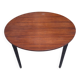 Table à manger en bois avec plateau rond extensible, années 1950