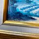 Old Glass Fixed - Provençal Landscape - Signed R. Rossetti - Vintage