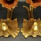 Pair of wall sconces with peacocks from the Art Nouveau period - bronze by Charles Ranc.
