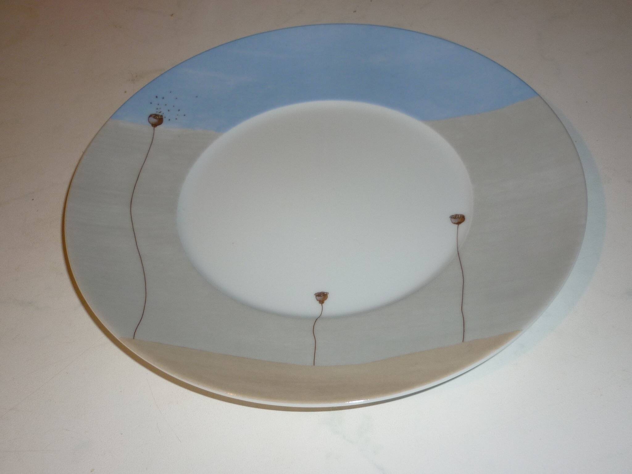 Zéphyr MdN plate in Limoges porcelain