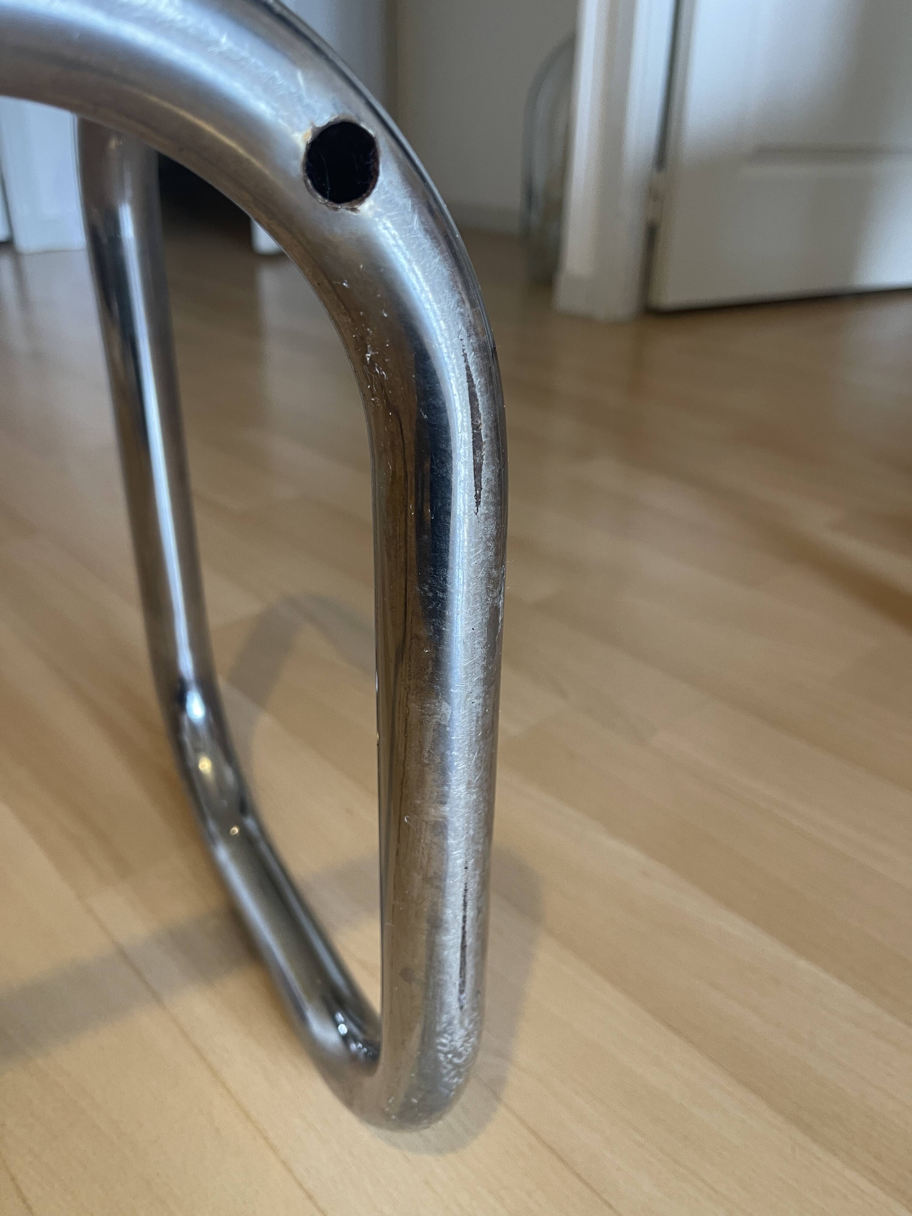 Chrome and smoked glass coffee table