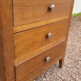 Commode meuble à tiroirs pied compas vintage- 1950s