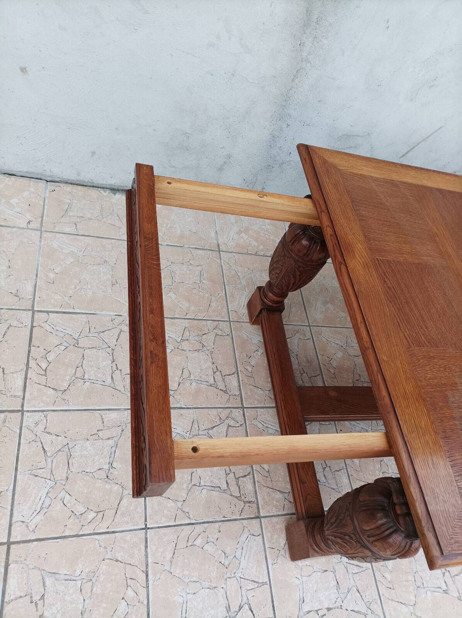 Renaissance style oak table